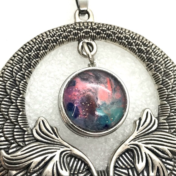 Vintage hoop Necklace Handmade 20mm snap SN20 - Picture 6 of 7